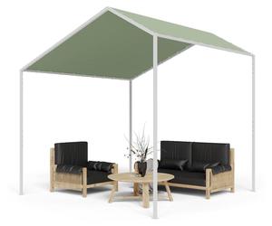 Blumfeldt Tonnelle de Jardin 3x3m avec Armature en Aluminium, Barnum Pliant, Toile Revêtement Hydrofuge, Pergola Etanche, Tonnelle Extérieur avec Toit Imperméable et Résistant au Vent, UV 50+, Vert