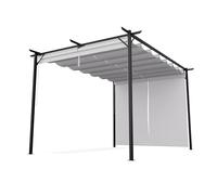 Blumfeldt Tonnelle de Jardin 3x4m, Tonnelle Extérieure avec Toit en Polyester Résistant & Stores Latéraux, Armature en Acier Thermolaqué, Montage Facile, Utilisable Toute l'Année