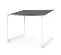 Blumfeldt Tonnelle de Jardin Aluminium 3x3 m avec Roues, Barnum Pliant, Toile Revêtement Hydrofuge, Pergola Etanche, Tonnelle Extérieur avec Structure en Acier Aluminium, UV 50+ Gris foncé