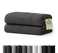 Blumtal - 2 Serviettes de Bain - 70x140 - Lot Serviettes de Bain Anthracite - Coton Certifié Oeko-TEX®