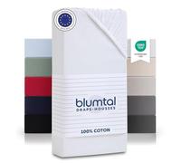 Blumtal Basics Lot de 2 Jersey Drap Housse 120-190 x 200 Coton - Certifié Oeko-Tex - 100% Coton 135gsm - Hauteur De Matelas Jusqu'à 25 cm - Doux - Blanc