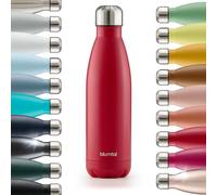 Blumtal® Bouteille isotherme Charles- Gourde 1l- Gourde inox 1l sans BPA froid&chaud- Contenant isotherme en métal- Bouteille d'eau- Contenant 1l- Gourde isotherme 1l - Rouge
