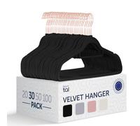Blumtal Cintres Velours - Lot de 30 ceintres pour Adultes Haute qualité - Ceintre avec Porte-Cravates et encoches - Ceintres pour Adultes Pivotant à 360°- Cintre pour Pantalon - Or Rose/Noir