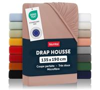 Blumtal Drap Housse 135x190x30cm en Microfibre - certifié Oeko-TEX - draps Respirant Drap de lit 135x190 - Rose