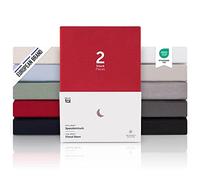 Blumtal Drap Housse 140 x 200cm - 100% Coton Premium, Hauteur De Matelas Jusqu'à 25 cm, Hypoallergénique, Anti Pli - Rouge (x2)