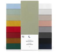 Blumtal Drap Housse 80x200x30cm Lot de 2 en Microfibre - certifié Oeko-TEX - draps Respirant Drap de lit 80x200 - Light Olive Green - Vert