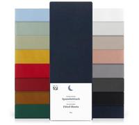 Blumtal Drap Housse 80x200x30cm Lot de 2 en Microfibre - certifié Oeko-TEX - draps Respirant Drap de lit 80x200 - Dark Ocean Blue - Blau