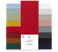 Blumtal Drap Housse 80x200x30cm Lot de 2 en Microfibre - certifié Oeko-TEX - draps Respirant Drap de lit 80x200 - Rouge