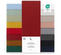 Blumtal Drap Housse 80x200x30cm Lot de 2 en Microfibre - certifié Oeko-TEX - draps Respirant Drap de lit 80x200 - Aurora Red - Rouge