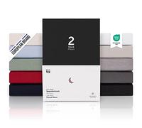 Blumtal Drap Housse 90 x 200cm - 100% Coton Premium, Hauteur De Matelas Jusqu'à 10 cm, Hypoallergénique, Anti Pli - Noir (x2)