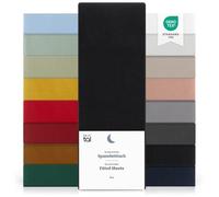 Blumtal Drap Housse 90x190x30cm Lot de 2 en Microfibre - certifié Oeko-TEX - draps Respirant Drap de lit 90x190 - Noir