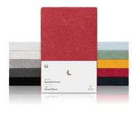 Blumtal Drap Housse Coton éponge 138 x 190 cm - Lot de 1 - protège-Matelas Chaud & Confortable certifié Oeko-Tex pour Matelas avec Hauteur jusqu'à 30 cm - Drap Housse 135x190 cm - en Rouge