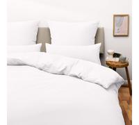 Blumtal Housse de Couette 260x240 + taie d'oreiller 40x70cm- Parure de lit 260x240 certifié Oeko-TEX -Blanc