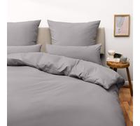Blumtal Housse de Couette 260x240 + taie d'oreiller 40x70cm- Parure de lit 260x240 certifié Oeko-TEX -Gris