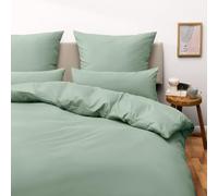 Blumtal Housse de Couette 260x240 + taie d'oreiller 40x70cm- Parure de lit 260x240 certifié Oeko-TEX -Vert d'été