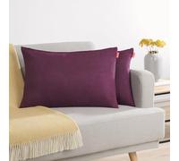 Blumtal Housse de Coussin 40x60 cm canape - Lot de 2 - Housse Coussin 40x60 cm en Chenille Douce avec Fermeture éclaire cachée - Protection décorative certifiée Oeko-Tex - Lavage Facile - en Violet