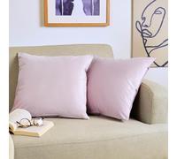 Blumtal Housse de Coussin canape - Lot de 2 - Housse Coussin 40x40 - Housses de Coussins décoratifs Velours - Housse de Coussin 40x40 - Housses de Coussins canapé certifiées Oeko-Tex - en Vieux Rose
