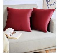 Blumtal Housse de Coussin canape - Lot de 2 - Housse Coussin 45x45 - Housses de Coussins décoratifs Velours - Housse de Coussin 45x45 - Housses de Coussins canapé certifiées Oeko-Tex - en Bordeaux