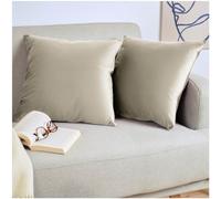 Blumtal Housse de Coussin canape - Lot de 2 - Housse Coussin 45x45 - Housses de Coussins décoratifs Velours - Housse de Coussin 45x45 - Housses de Coussins canapé certifiées Oeko-Tex - en Taupe
