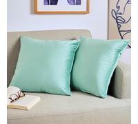 Blumtal Housse de Coussin canape - Lot de 2 - Housse Coussin 60x60 - Housses de Coussins décoratifs Velours - Housse de Coussin 60x60 - Housses de Coussins canapé certifiées Oeko-Tex - en Vert été