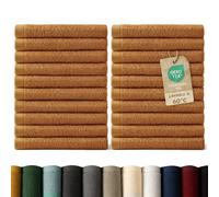 Blumtal - Lot de 24 Serviettes de Toilette - Serviettes Visage et Main - Douces et Absorbantes - 100% Coton - Certifiées Oeko-TEX® - Orange Citrouille