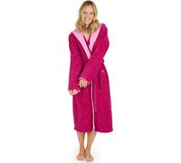 Blumtal Peignoir de bain femme, doux et moelleux Peignoir de bain femme coton avec capuche doublée et velours éponge, Oeko-TEX®, XL en rose