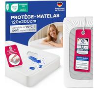 Blumtal Protège-Matelas imperméable 120x200 cm -Certifié Oeko-Tex - Imperméable - sans froissement - Protection Respirante Contre l'humidité