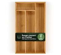 Blumtal range couverts pour tiroir dimensions 27 x 49 cm - range couvert en bambou avec 4 compartiments - IKEA maximera standard fixe - facile d'entretien et robuste - rangement au design élégant
