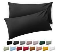 Blumtal Taie Oreiller 40x60 Lot de 2 - Housse de Coussin Microfibre - Taies d'oreillers avec Fermeture éclair, certifiée Oeko-Tex, Extra Douce et Lavable - Anthracite