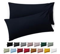 Blumtal Taie Oreiller 40x60 Lot de 2 - Housse de Coussin Microfibre - Taies d'oreillers avec Fermeture éclair, certifiée Oeko-Tex, Extra Douce et Lavable - Bleu foncé