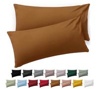 Blumtal Taie Oreiller 40x60 Lot de 2 - Housse de Coussin Microfibre - Taies d'oreillers avec Fermeture enveloppe, certifiée Oeko-Tex, Extra Douce et Lavable - Marron Clair