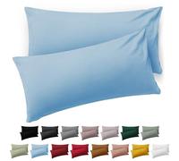 Blumtal Taie Oreiller 50 x 70 Lot de 2 - Housse de Coussin Microfibre - Taies d'oreillers avec Fermeture enveloppe, certifiée Oeko-Tex, Extra Douce et Lavable - Bleu