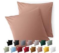 Blumtal Taie Oreiller 60x60 Lot de 2 - Housse de Coussin Microfibre - Taies d'oreillers avec Fermeture enveloppe, certifiée Oeko-Tex, Extra Douce et Lavable - Rose