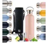 Blumtal Thermos - Bouteille en acier inoxydable à double paroi, sans BPA et isolante - Bouteille en acier inoxydable - Bouteille de thé - Gourde thermique - Gourde de sport,1000ml,Rose