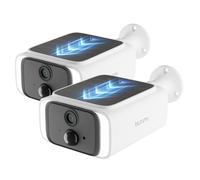 blurams 2K 4MP Camera Surveillance Solaire sans Fil - Double Bande WiFi 5GHz & 2.4GHz, Panneau Solaire intégré, Détection Humaine, Vision Nocturne Couleur, IP65, pour Extérieur (2 Pack)