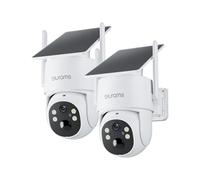 blurams 2K Camera Surveillance Exterieur sans Fil Solaire 5ghz WiFi | 4MP, Panneau Solaire Intégré, 5GHz & 2.4GHz Dual-Band WiFi, 360° PTZ, Suivi de Mouvement, Vision Nocturne, 2 Pack