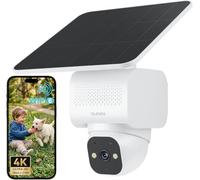 blurams 4K Camera Surveillance Exterieur Solaire sans Fil Enregistreur 24H | 8MP, 24/7 AOV, WiFi 6 Double Bande 5GHz & 2.4GHz, Batterie 12000mAh, 360 PTZ, IP66 étanche, avec 5W Panneaux Solaire