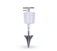 BLWOTMOR Applicateur d'Engrais Manuel Distributeur d'Amendement Épandeur à Dos Capacité Élevée Jusqu’à 25kg pour Apports Réguliers Adapté aux Vergers Vignobles, Seau Blanc