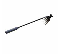 BLWOTMOR Bineuse à Mauvaises Herbes Outil Désherbeur Fourche Houe à Main Outil de Jardinage Acier Manganèse Trempé Double Usage Binage et Aération Manche, Croissant 4-Dents