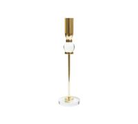 BLWOTMOR Bougeoir Cristal Taper Métal Sphère Décoratif Finition Résistante à l'usure Effet de Réfraction Lumineux Allure Luxueuse, S