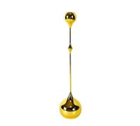 BLWOTMOR Bougeoir Décoratif Porte-Bougie Support Photophore en Fer Contemporain Surface Lustrée avec Coupe pour Chauffe-Plat Adapté à Salle à Manger Cheminée, Doré, Grand 8×8×35cm
