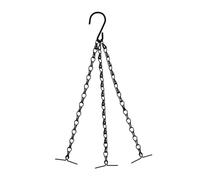 BLWOTMOR Chaîne pour Panier Suspendu et Pot de Fleurs avec Crochets, Support Portable pour Plantes, Chaîne pour Lanterne, Matériau en Fer, Conception Sécurisée, Black B
