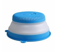 BLWOTMOR Cloche Alimentaire Pliable Couvercle de Plat Dôme à Maille Couverture de Table Économie d'Espace Matériau pour Aliments avec Poignée et Accrochage, Array, Bleu