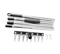 BLWOTMOR Désherbeur Manuel Jardin Extracteur Mauvaises Herbes Râteau Désherbage Outil Griffe Désherbeur Conception Ergonomique Acier Alliage Adapté Désherbage, 8 Conseils