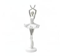 BLWOTMOR Figurine Fille Gymnaste Statue Sculpture Danseuse Décoration Résine Moderne Élégante Silhouette Dynamique et Esthétique Épurée Adaptée aux Cadeaux Salon Bureau Bibliothèque Comptoir