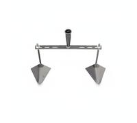 BLWOTMOR Houe Agricole Cultivateur Sarcleur Butteur Binette à Dents Triangulaires Affûtées en Acier au Manganèse Tête Réglable pour Tranchées Régulières, 40CM 2 Heads