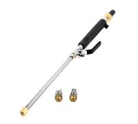 BLWOTMOR Nettoyeur Haute Pression Lance Buse Pulvérisateur Jet Réglable Structure Aluminium avec Pièces en Laiton pour Jet Concentré et Arrosage Large Adapté, Black