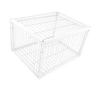 BLWOTMOR Piège à Pigeons Cage de Capture en Fer pour Volaille Accessoire Polyvalent pour Oiseaux et Canards Entretien Facile et Anticorrosif pour, 4 Entrée