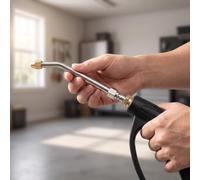 BLWOTMOR Rallonge de Nettoyeur Haute Pression Lance de Nettoyage Buse Acier Inoxydable et Laiton Connexion Universelle 1/4 Pouce, Buse Coudée À 30 Degrés, Version Longue 375mm