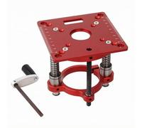 BLWOTMOR Saw Bench Élévateur de Défonceuse Plaque d'Insertion Table Scie Réglage Manuel Aluminium Alliage Règle Périphérique Perçages Fraisés Stabilité